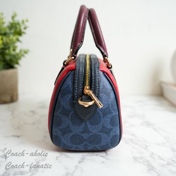 NWT Coach CBM68 Mini Rowan Crossbody Bag In Colorblock Signature Canvas - Picture 5 of 11